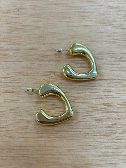 Half moon hoop earrings