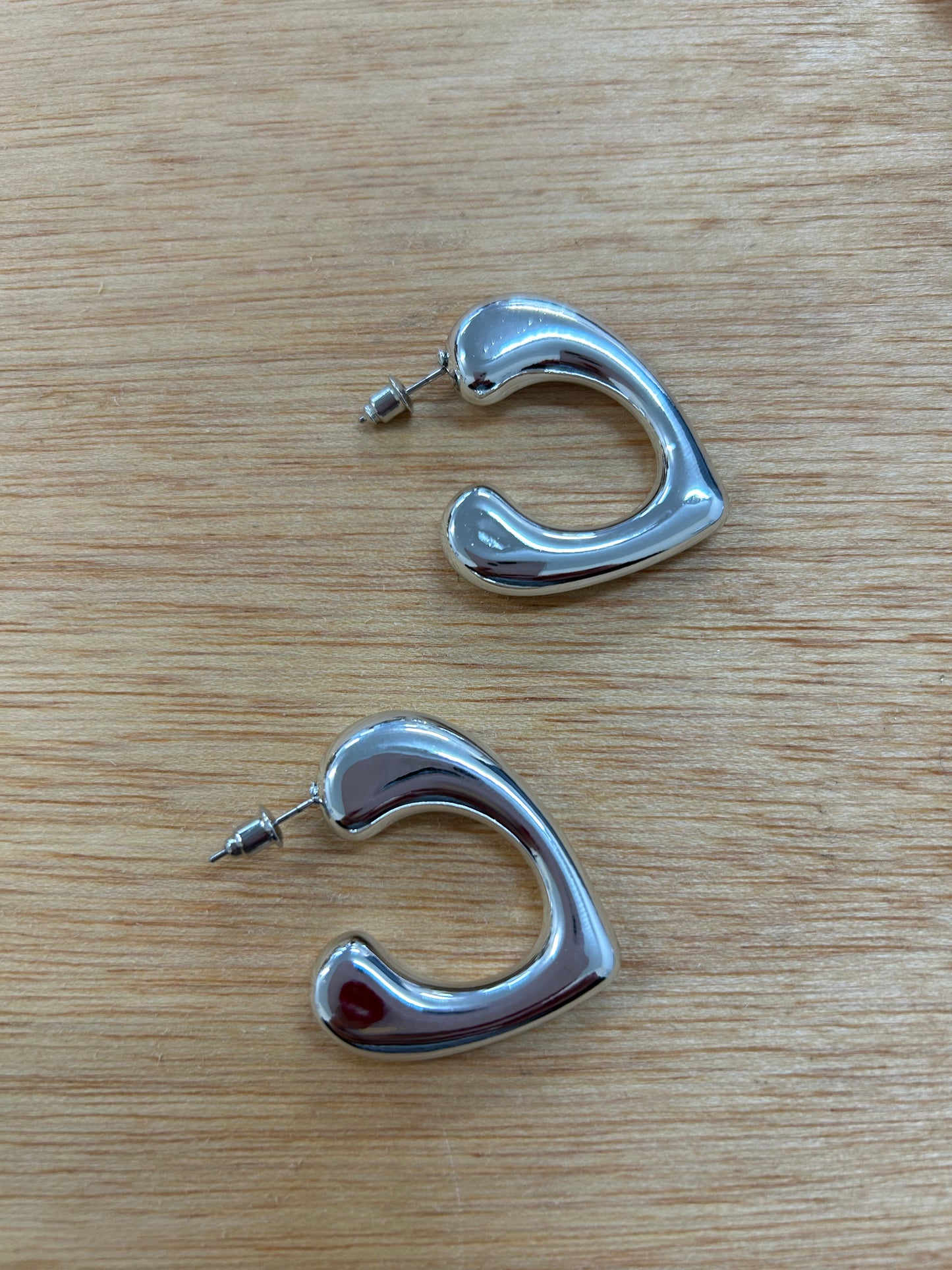 Half moon hoop earrings