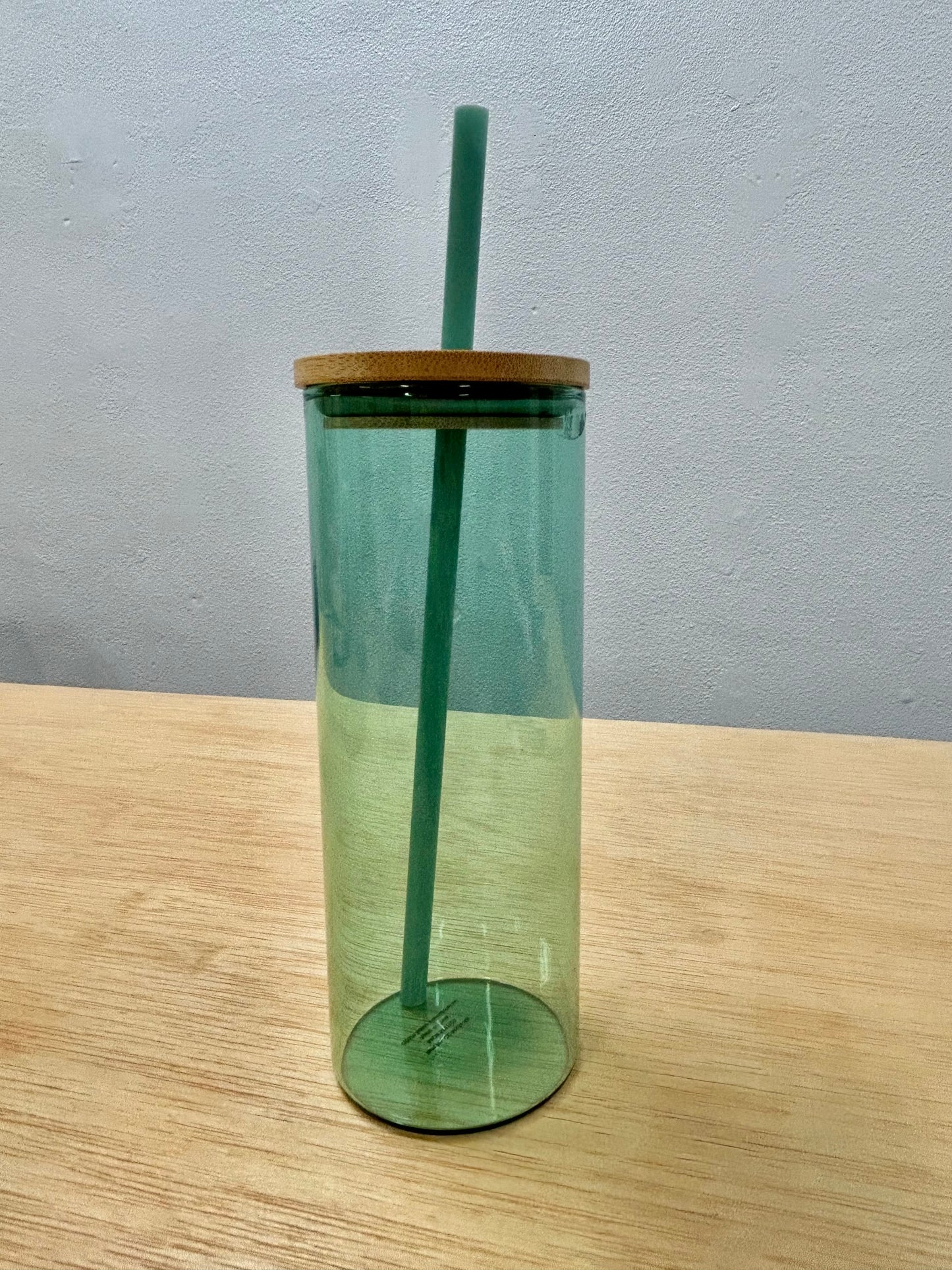 Color glass bamboo cup