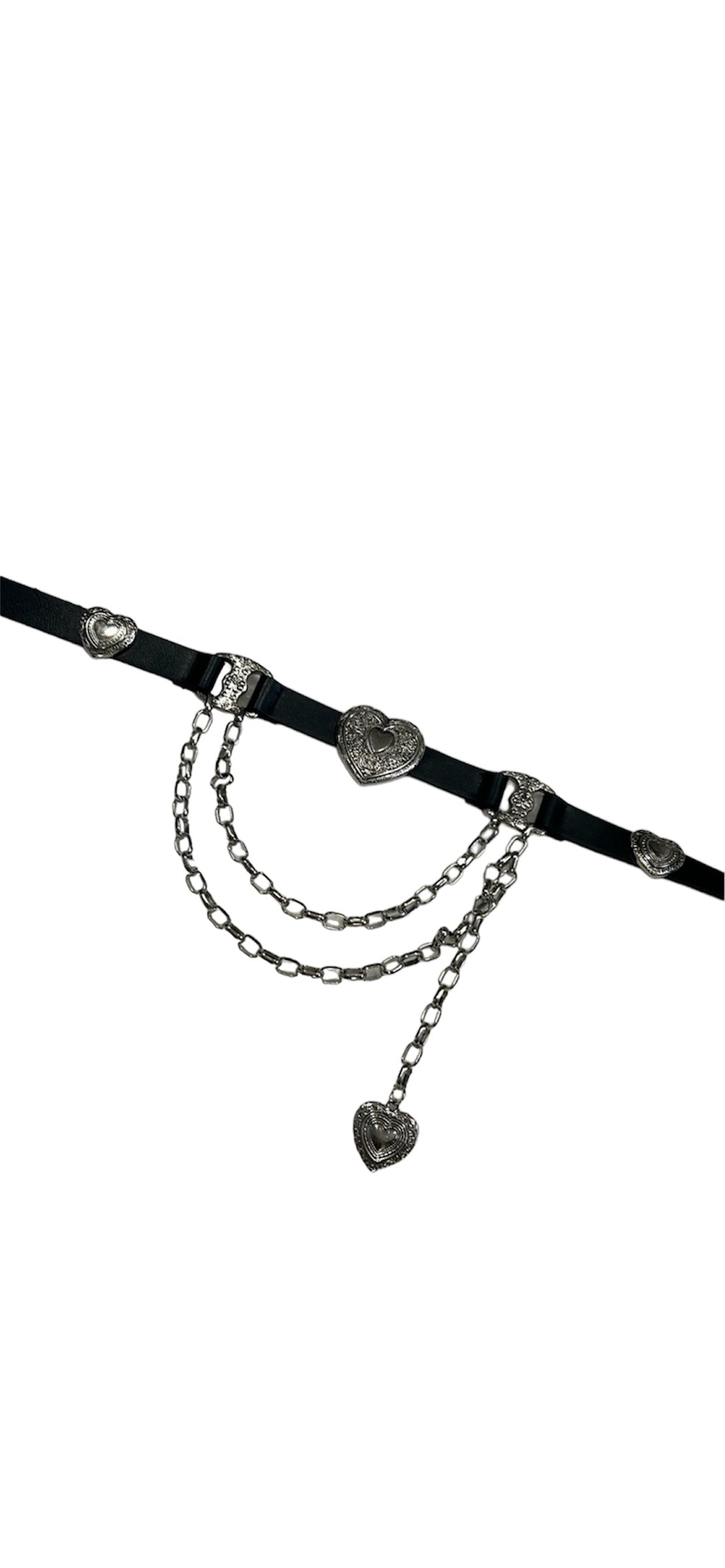 Heart concho chain belt