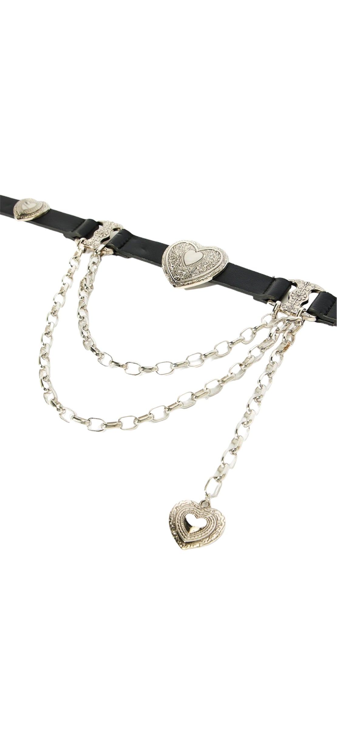 Heart concho chain belt