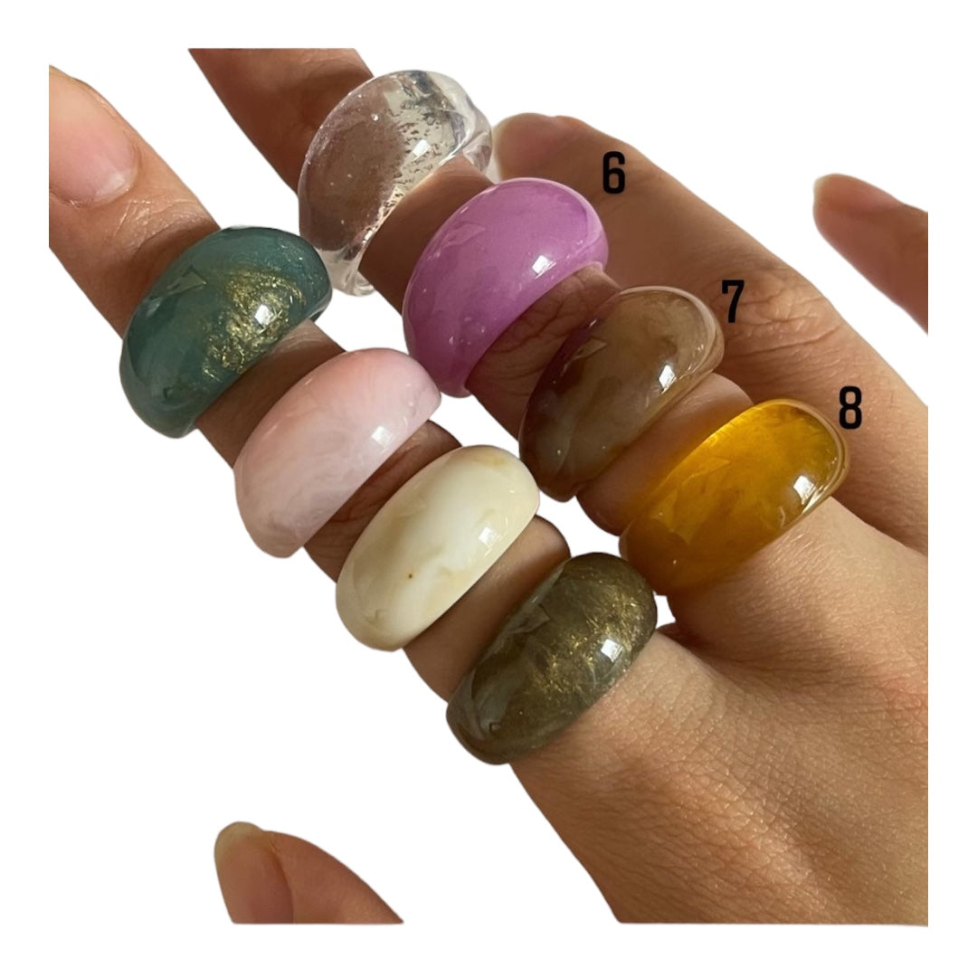 Resin acrylic rings