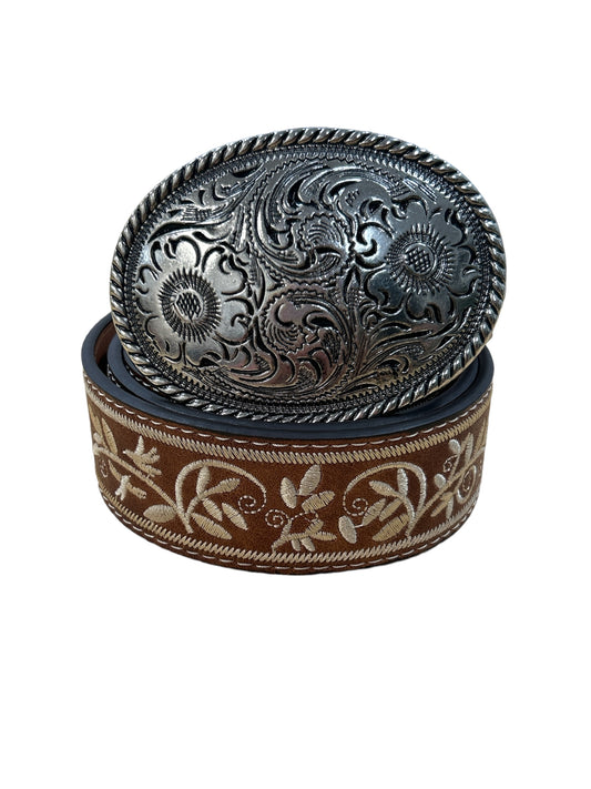 Western vintage engraved belt