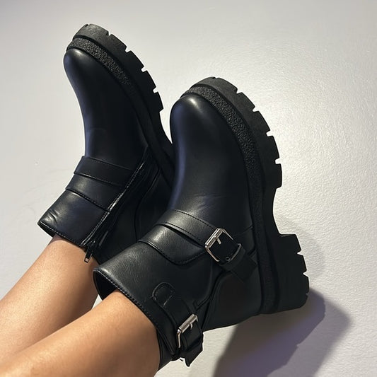 Chunky moto Boots