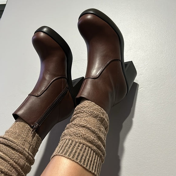 Brown ankle boots