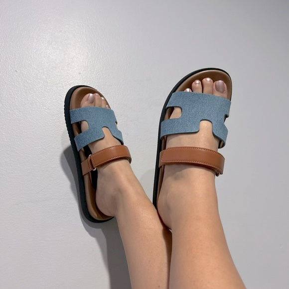 Denim sandals