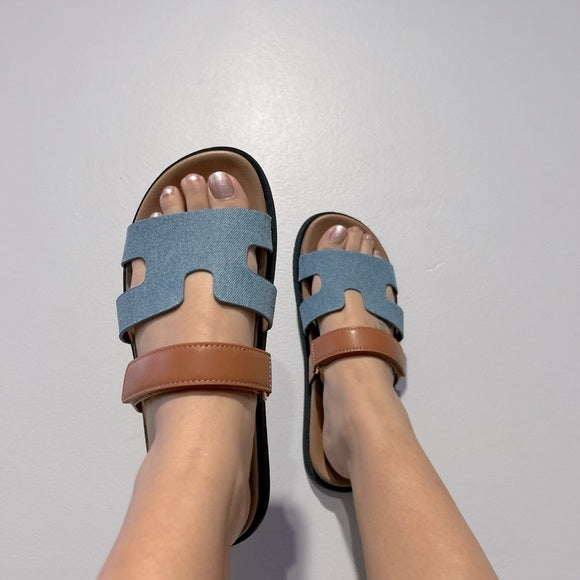 Denim sandals