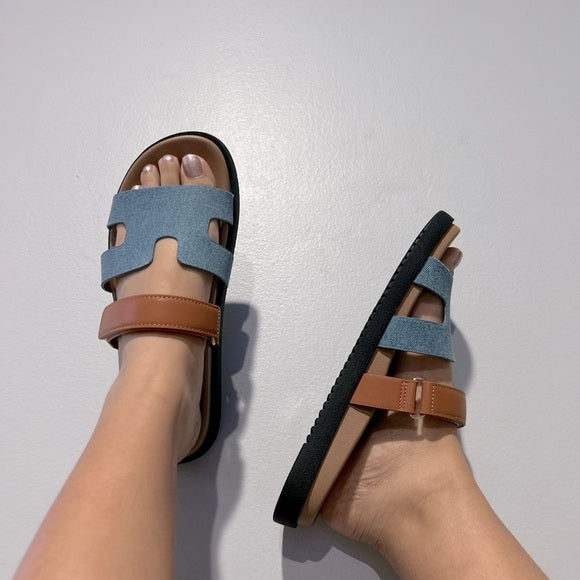 Denim sandals