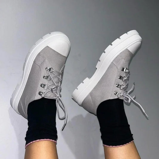 Grey canvas sneakers