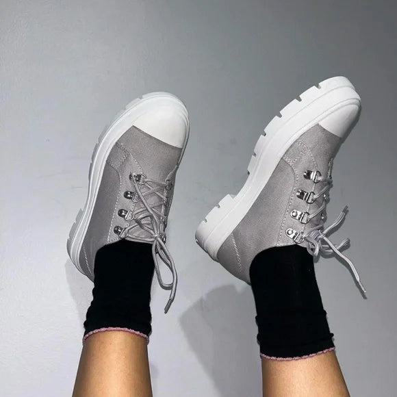 Grey canvas sneakers