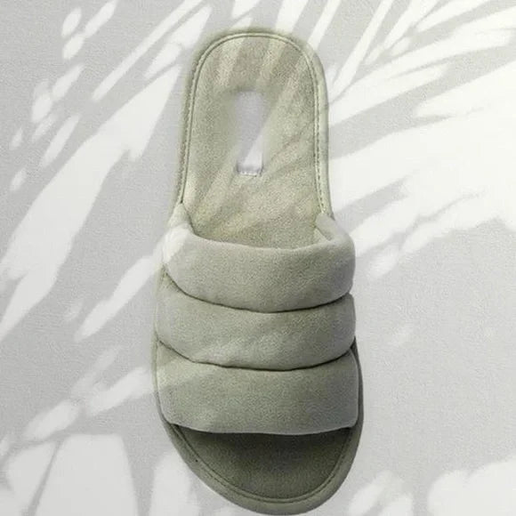 Olive slippers