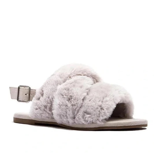 faux fur slipper