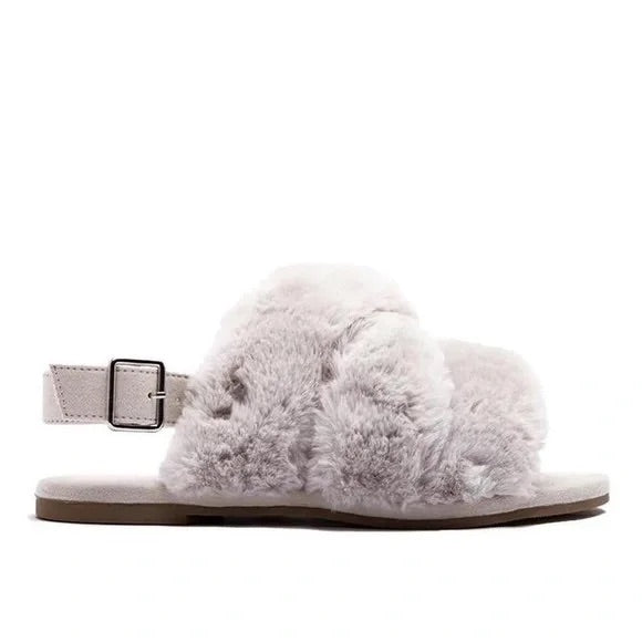 faux fur slipper