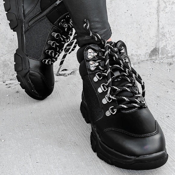 Black hiker boots