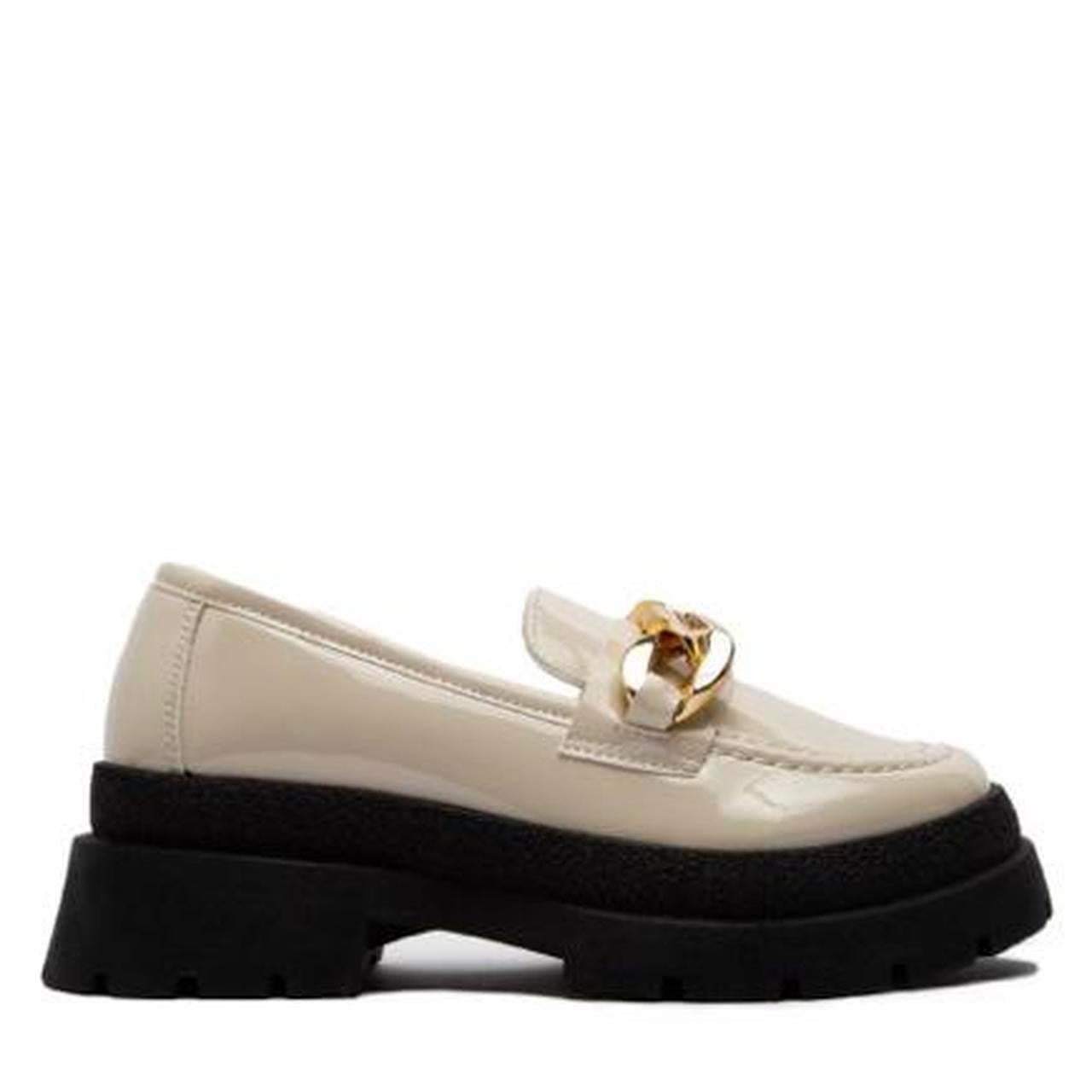 Golden Patent Platform loafers